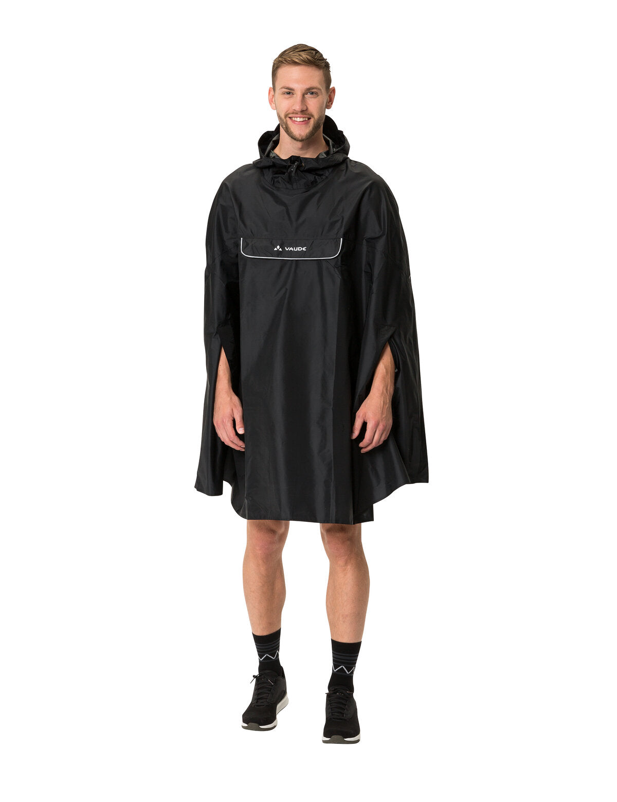 VAUDE Valdipino Poncho schwarz