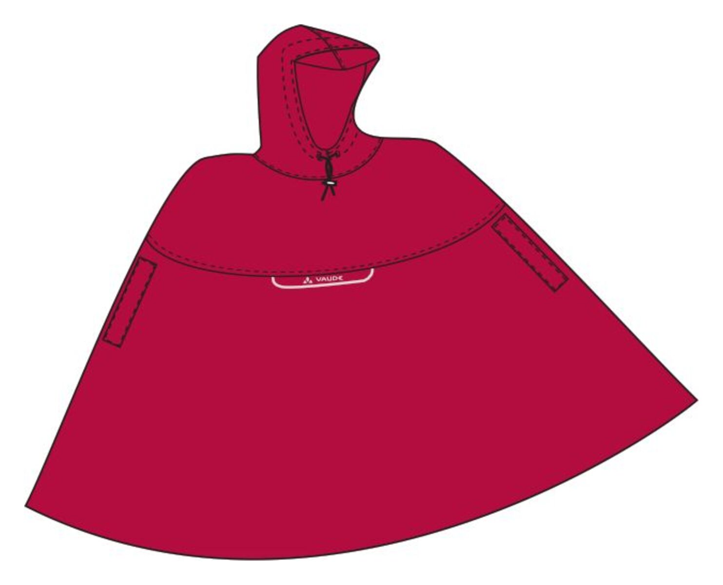 VAUDE Valdipino Poncho rot