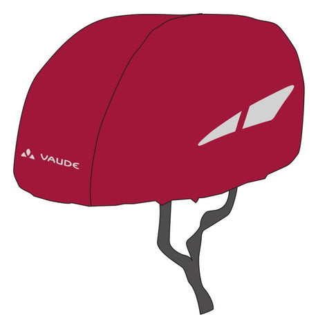 VAUDE Helm Regenüberzug rot