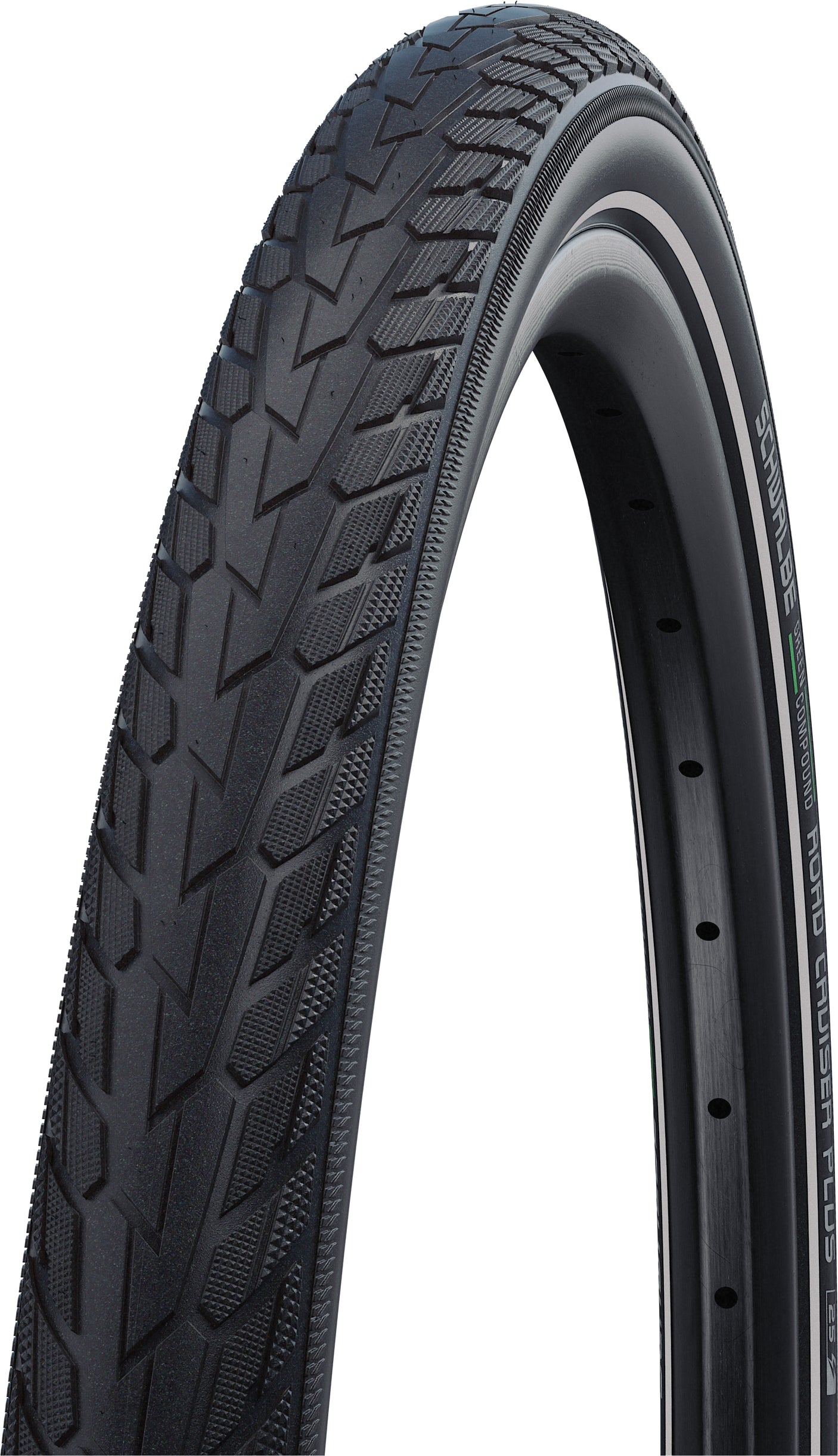 Schwalbe Road Cruiser Plus Drahtreifen 20x1.75" Active TwinSkin PunctureGuard E-25 Green schwarz