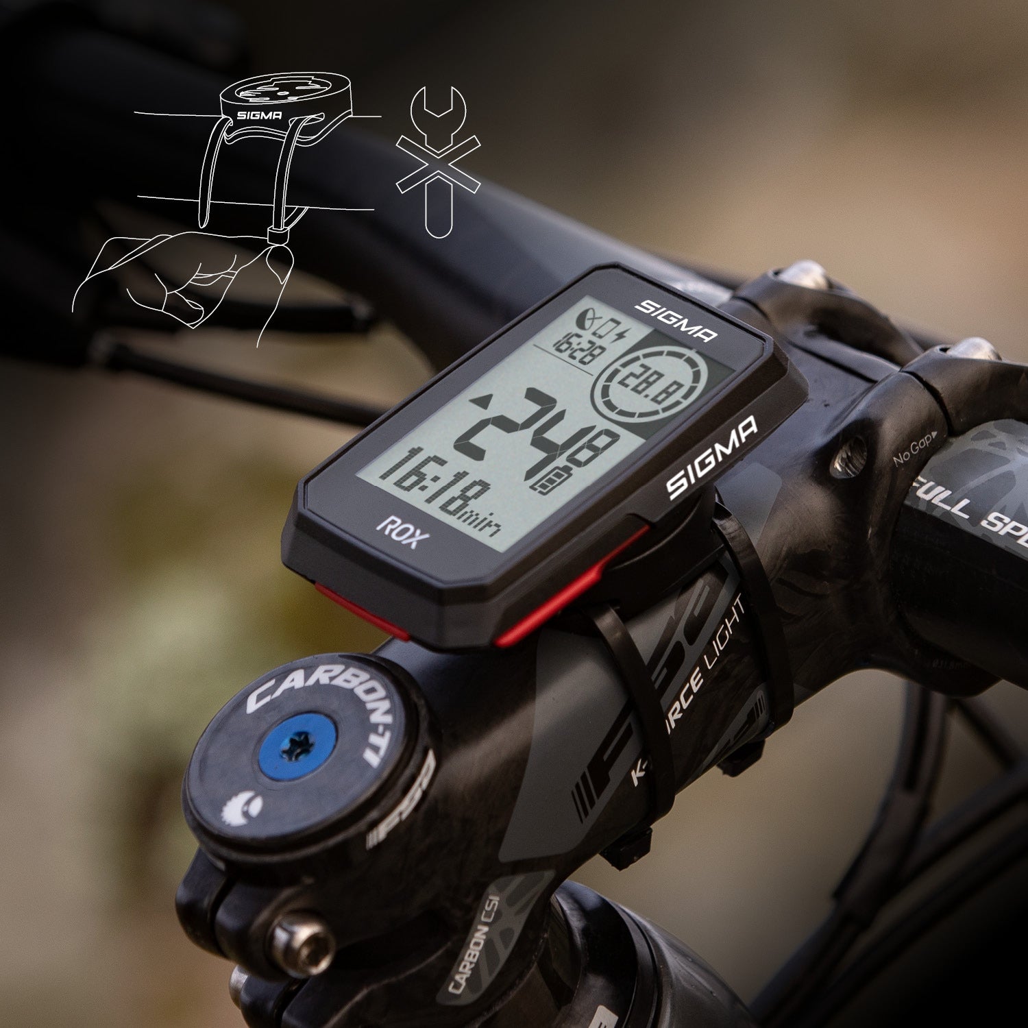 Sigma ROX 2.0 Fahrradcomputer inkl. Butler GPS Halterung schwarz