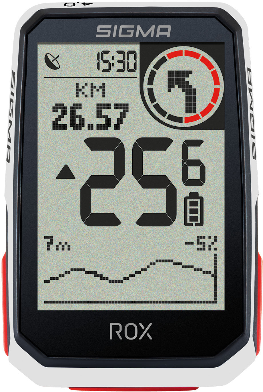 Sigma ROX 4.0 Fahrradcomputer inkl. Vorbauhalterung weiß