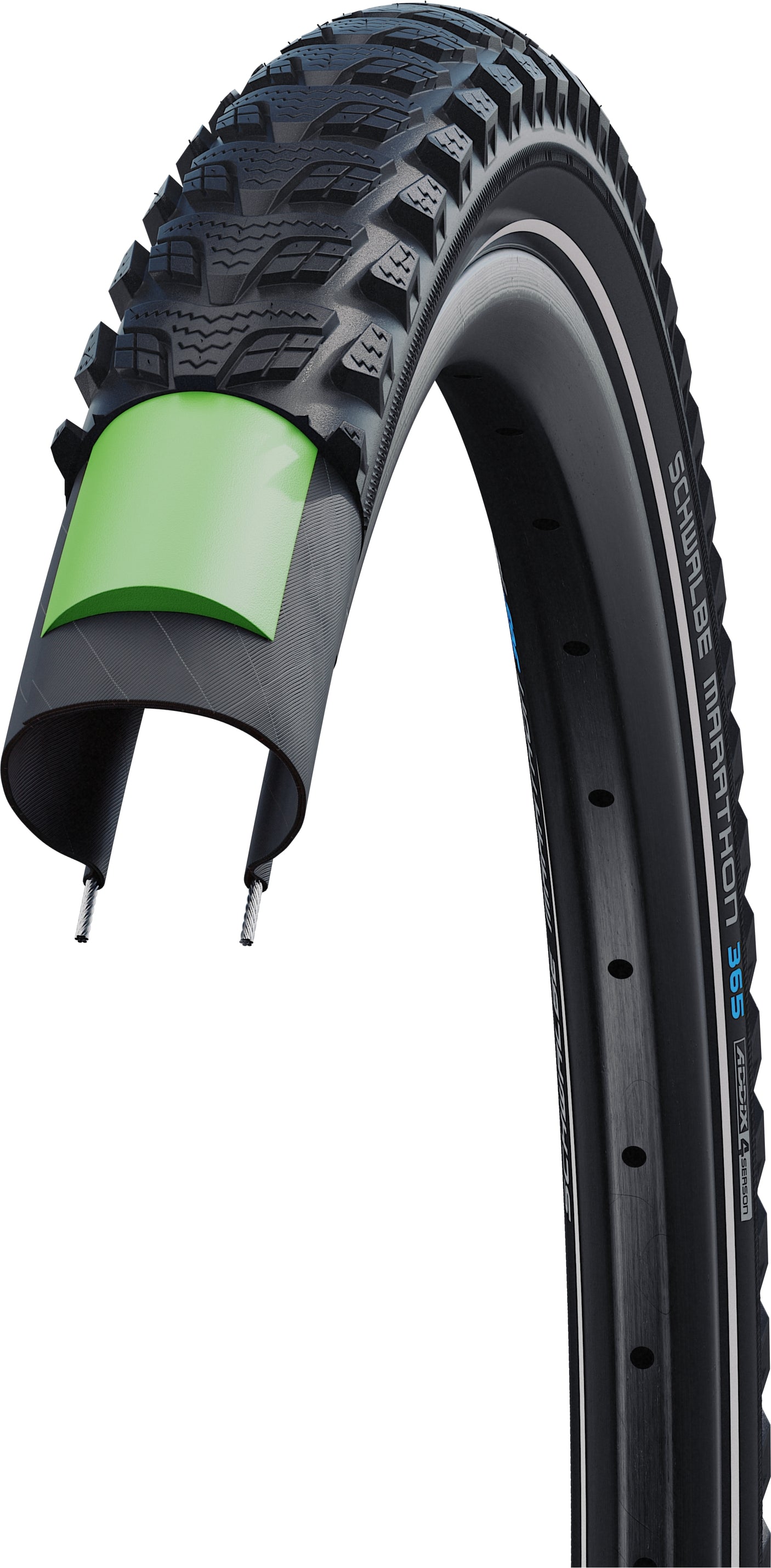 Schwalbe Marathon 365 Performance Drahtreifen 28x1.50" GreenGuard Reflex schwarz