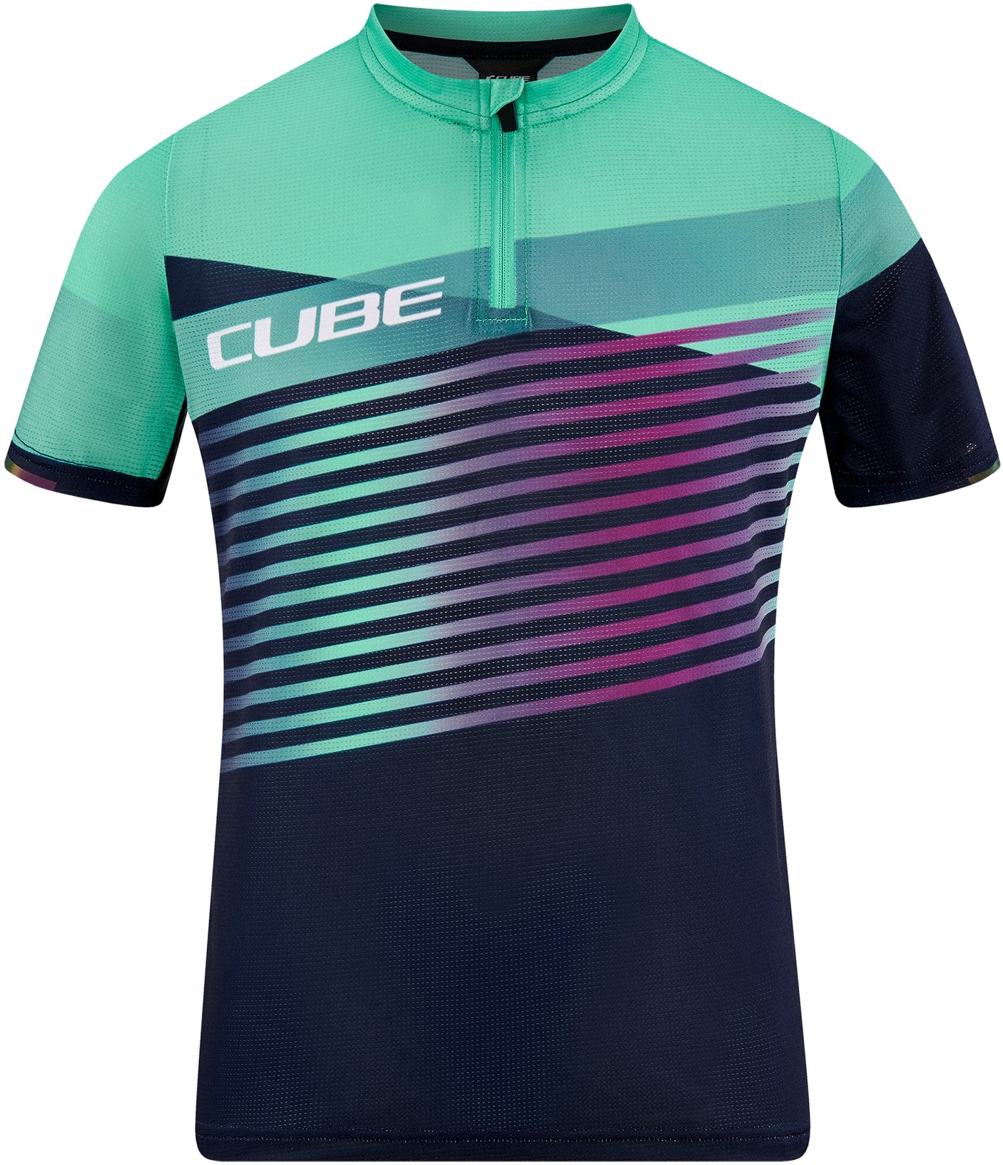 CUBE TEAMLINE Trikot ROOKIE kurzarm blue´n´mint