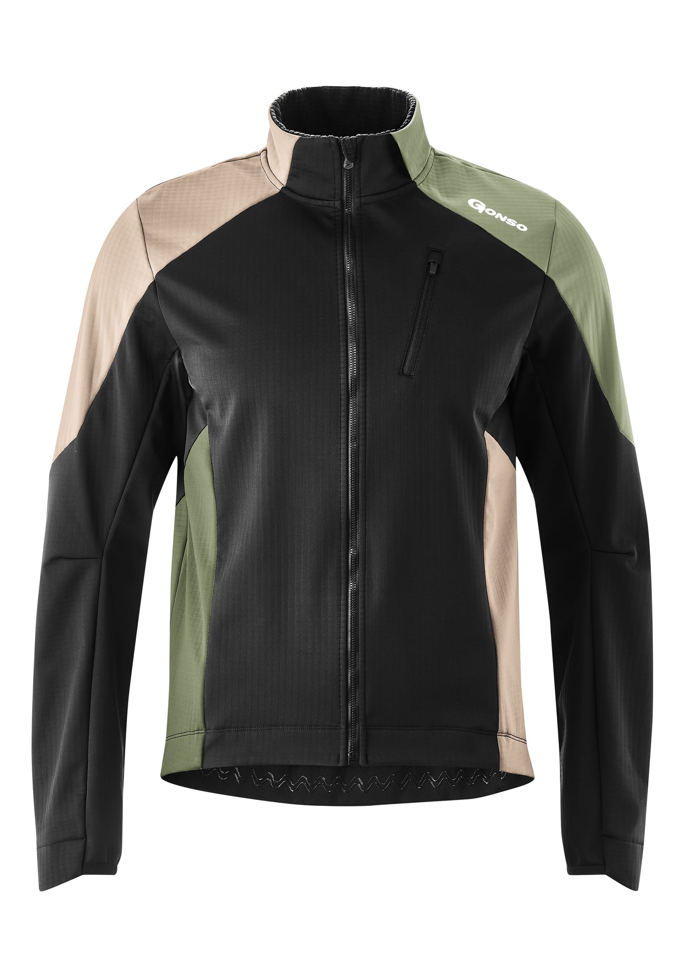 Gonso Trail Jacket Softshell Men Black/timson Sand/bellourt Castle