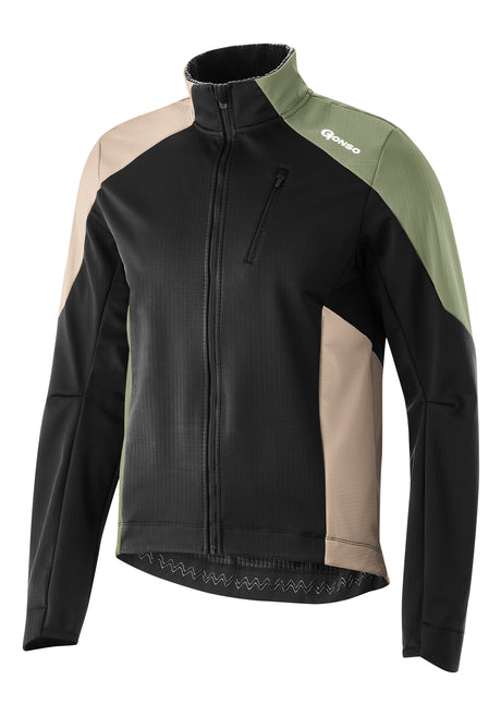 Gonso Trail Jacket Softshell Men Black/timson Sand/bellourt Castle