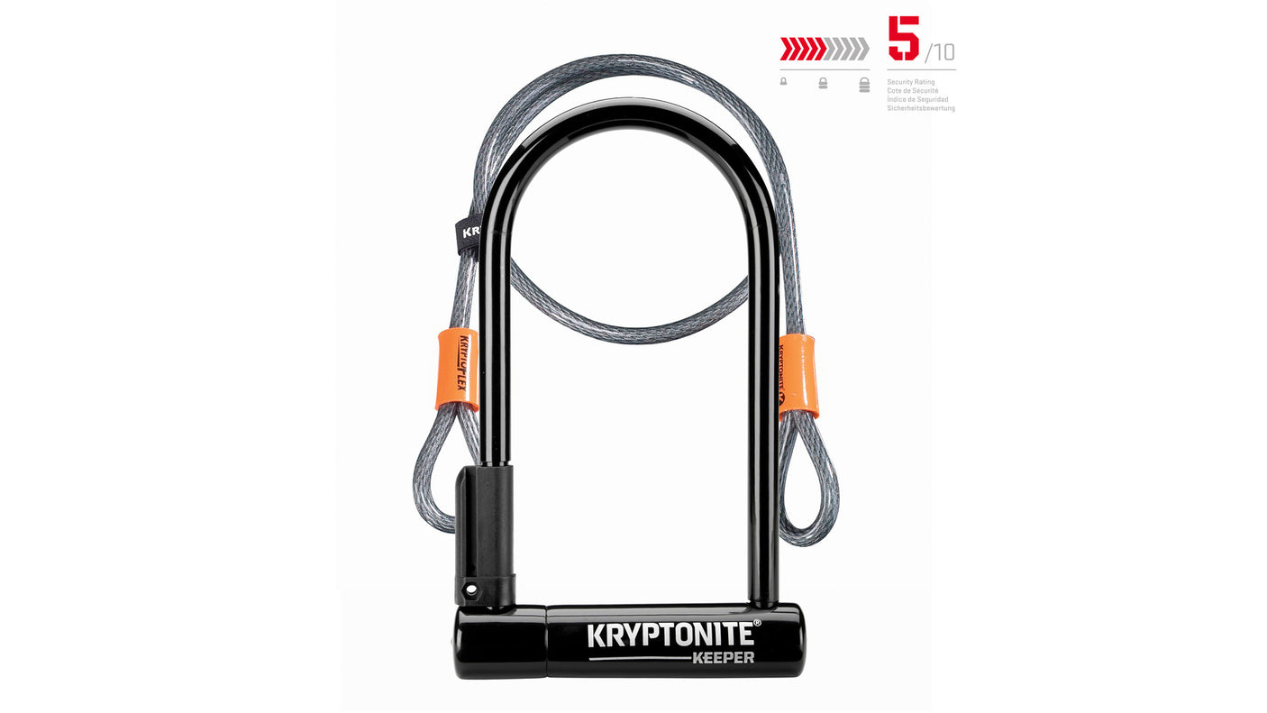 Kryptonite Keeper Standard + Kflex Bügelschloss 120cm