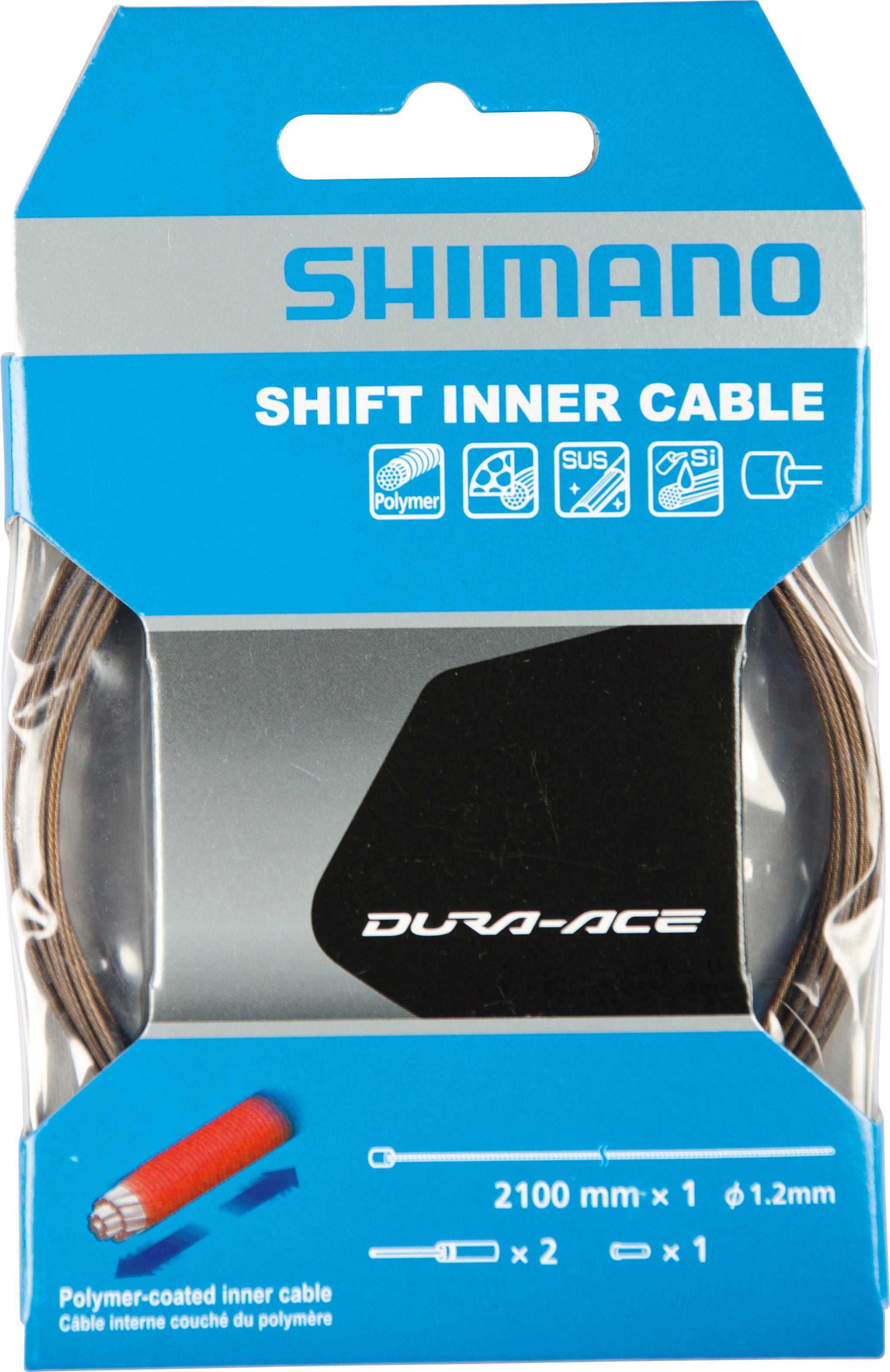 Shimano Dura-Ace Schaltzug Polymer beschichtet grau