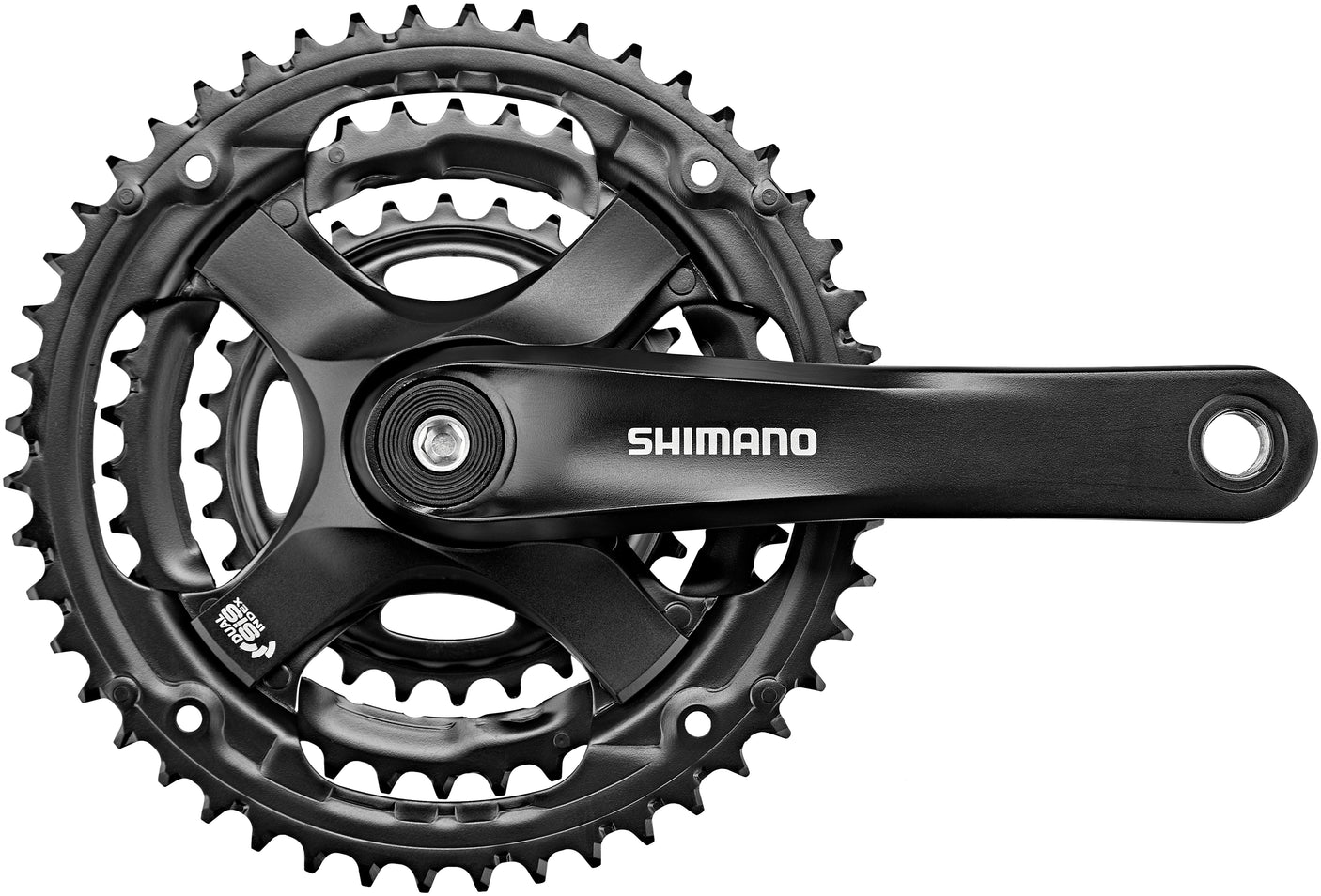 Shimano FC-TY501 Kurbelgarnitur 6/7/8-fach 48-38-28 Zähne schwarz