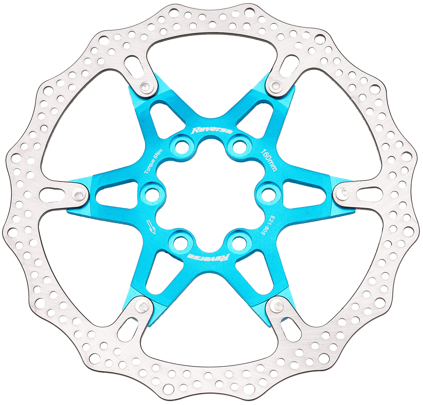 Reverse Bremsscheibe 6-Loch Aluminium/Stahl türkis