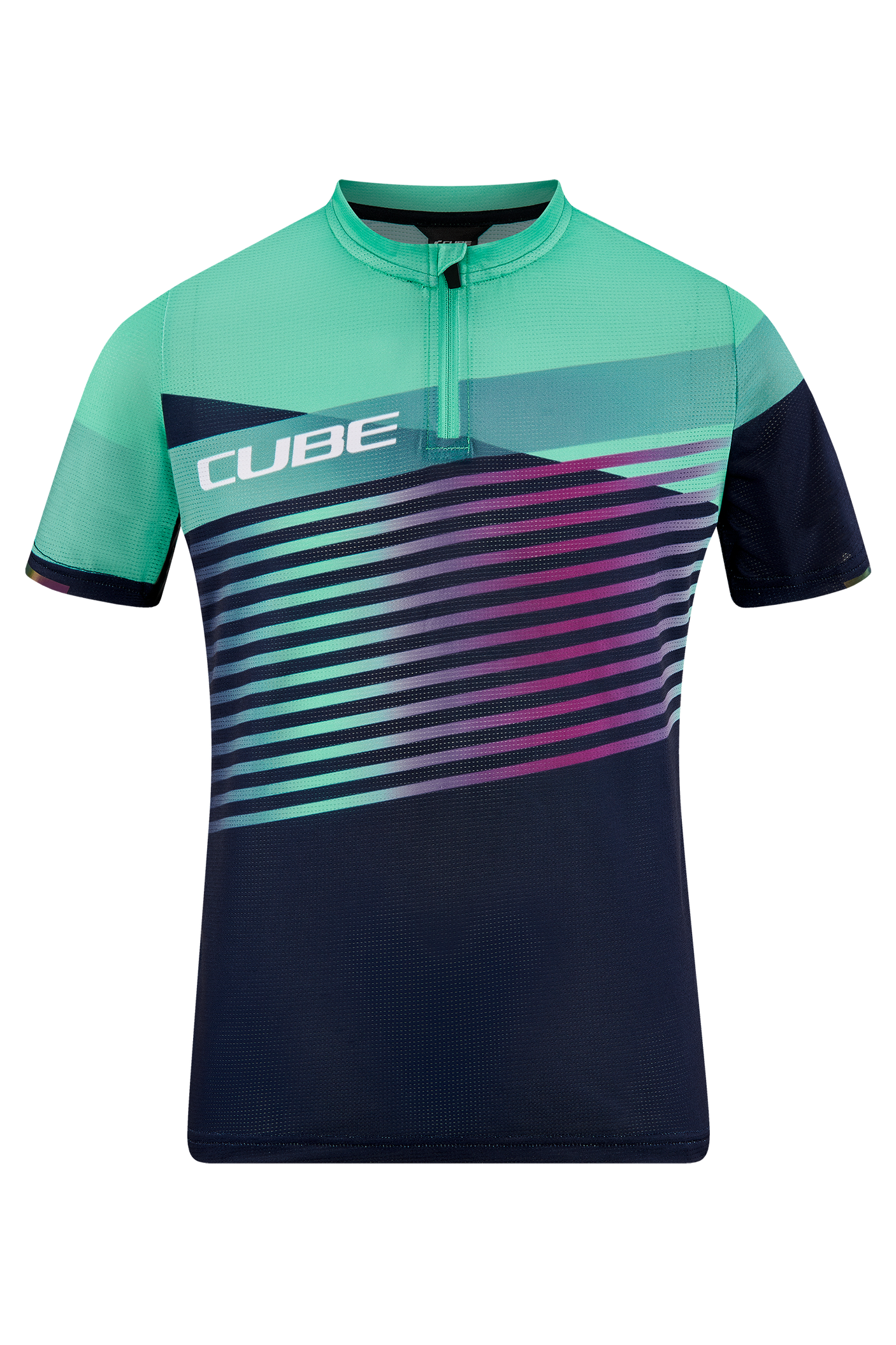 CUBE TEAMLINE Trikot ROOKIE kurzarm blue´n´mint