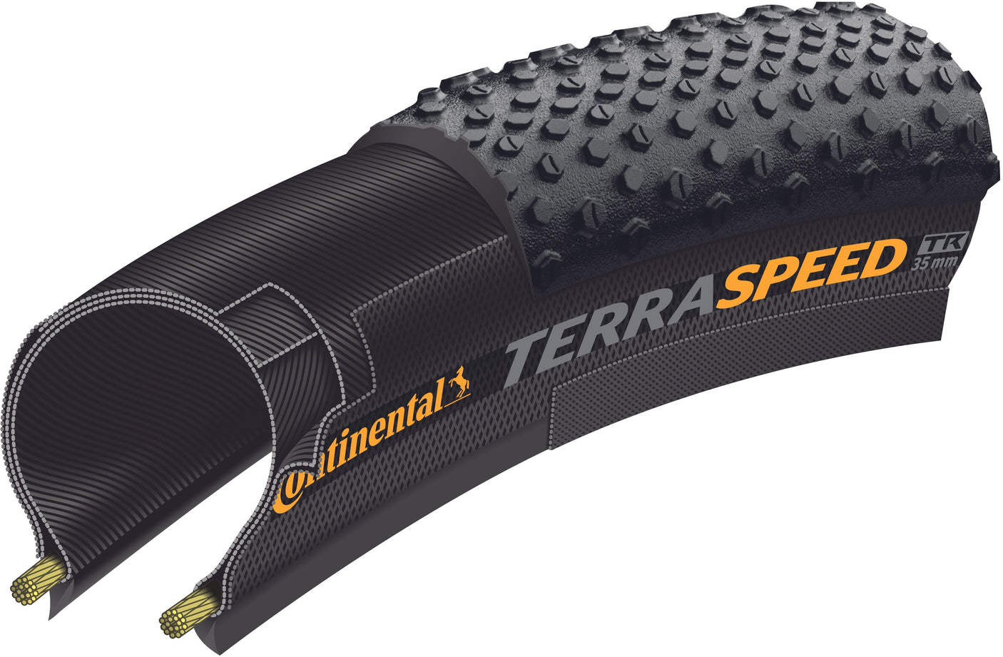 Continental Terra Speed ProTection Faltreifen TLR 27.5x1.50" schwarz/beige