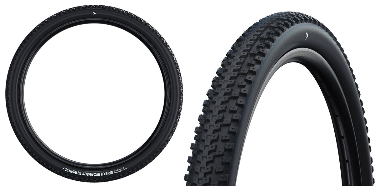 Schwalbe Advancer Hybrid Active PunctureGuard Drahtreifen Green Compound schwarz-reflex